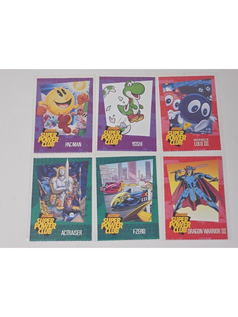 Vintage 1990s Nintendo Super Power Club Trading Card Lot